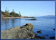 Brooks Point and Mount Baker, South Pender Island