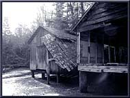 The old boat houses at Hope Bay, North Pender Island