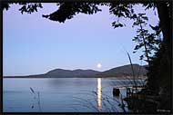 Moonrise over Saturna Island, North Pender Island
