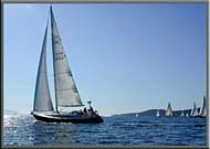 The start of the Around Pender sailing race, Gulf Islands