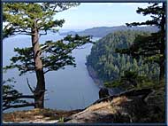 Looking across Plumper Sound to South Pender Island., North Pender Island