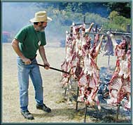 Preparing for the 53rd annual Saturna Lamb Barbeque, Saturna Island