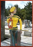 The gas gal at Page's Marina, Silva Bay, Gabriola Island