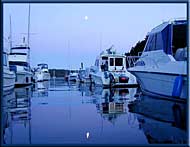 Moonrise at Thetis Island Marina, Thetis Island