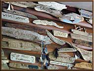 Boaters signs at Wallace Island Provincial Marine Park, Wallace Island