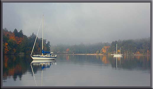 Thetis Island - Clam Bay anchorage between Kuper and Thetis Islands