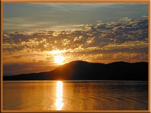 North Pender Island - Sunrise over Plumper Sound and Saturna Island