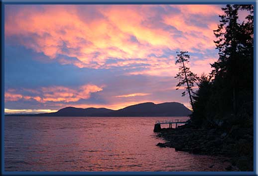 North Pender Island - Another gorgeous sunrise over Saturna Island